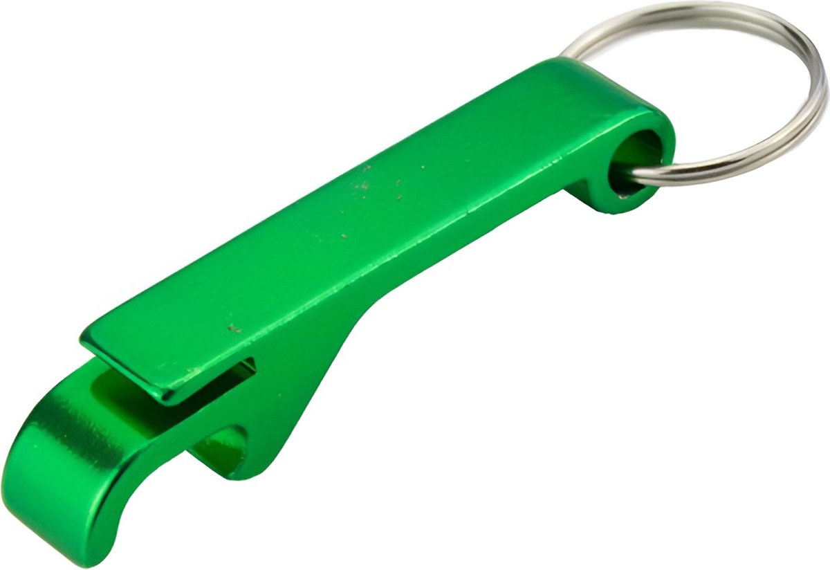 Groene Bier Sleutelhanger - Flesopener - Drankjes Openen - Altijd Bij De Hand - Compact Formaat - Groen