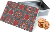 Biscuit Tin Oriental Mandala Rectangle - Boîte de rangement 20x13x5 cm