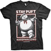 Ghostbusters Heren Tshirt -L- Stay Puft Marshmallows Zwart