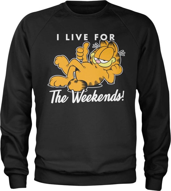 Garfield Sweater/trui -S- Live For The Weekend Zwart