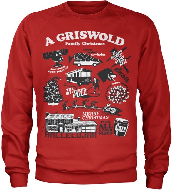 National Lampoon's Christmas Vacation Sweater/trui -2XL- Icons Rood