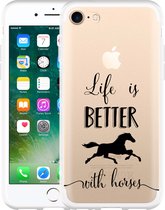 iPhone 7 Hoesje Life is Better with Horses - Designed by Cazy