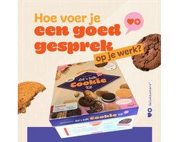 Let's talk cookie - voer het goede gesprek met de koektrommel - Vergroot het werkplezier van jouw team en stel de goede vragen te stellen voor een goede gesprek! Gesprekskaarten vanuit het *job demands resources model van professor Arnold Bakker