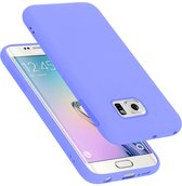 Cadorabo Hoesje geschikt voor Samsung Galaxy S6 EDGE PLUS in LIQUID LICHT PAARS - Beschermhoes gemaakt van flexibel TPU silicone Case Cover