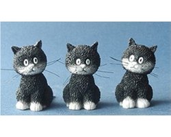 Decoratief beeld Les chats de Dubout - Cats in a row (3 stuks)