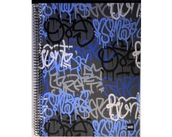 Miquelrius - Notebook A4 Graffiti - 140 vel - geruit wit papier met 4-gaatsperforatie