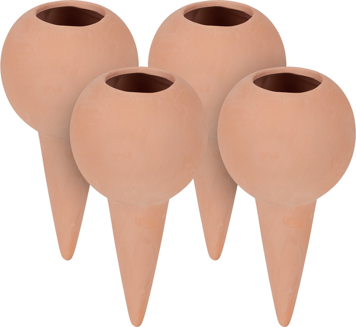 Relaxdays Waterdruppelaar Keramiek, Set Van 10, Druppelsysteem Kamer Balkonplanten Waterbollen Terracotta Blauw 2674387037