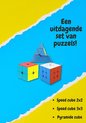 Afbeelding van het spelletje Speedcube Rubik's cube set 3x3 / 2x2 - Pyramide - Breinbrekers voor Volwassenen en Kinderen - met oplossing - 3 Pack
