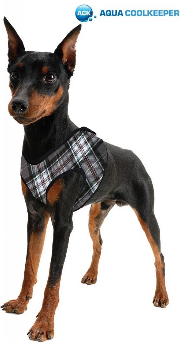 Harnas Comfy Aqua Coolkeeper Scottish Grey - Maat S