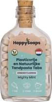 HappySoaps - Tandpasta Tabs - zonder Fluoride - Mighty Mint - 62 tabs
