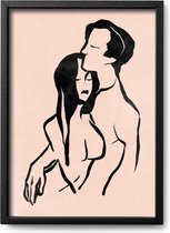 Affiche abstraite Comportement - A3 - 30 x 42 cm - Cadre exclusif - Art - Affiche abstraite de haute qualité - Illustration - ArtStract - Art abstrait en ligne - Affiche abstraite Homme et Femme