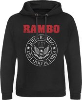 Rambo Hoodie/trui -XL- First Blood 1982 Seal Zwart
