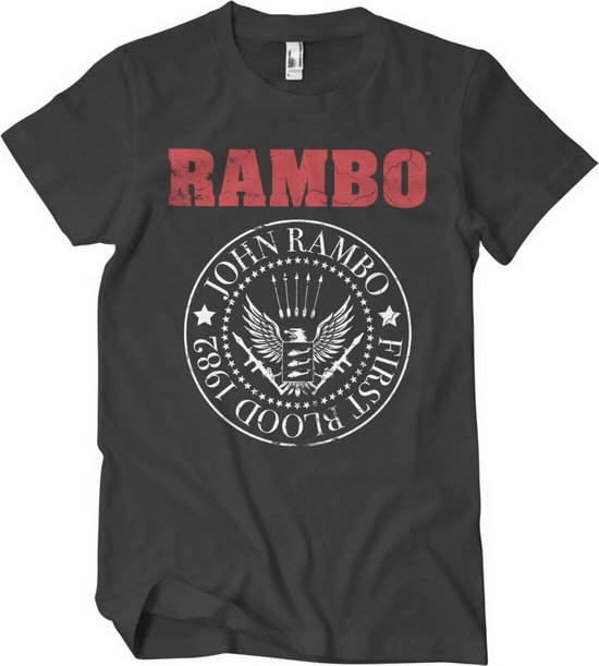 Rambo Heren Tshirt -4XL- First Blood 1982 Seal Zwart