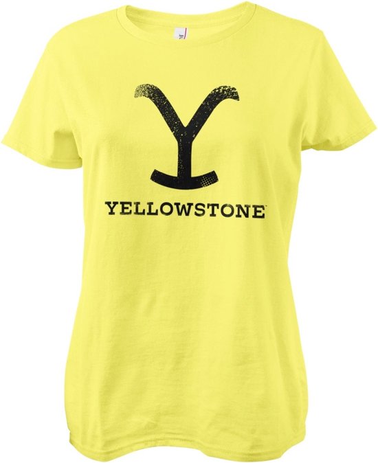 Yellowstone Dames Tshirt -S- Yellowstone Geel