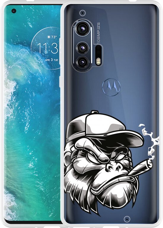 Motorola Edge Plus Hoesje Gorilla Head Designed by Cazy bol