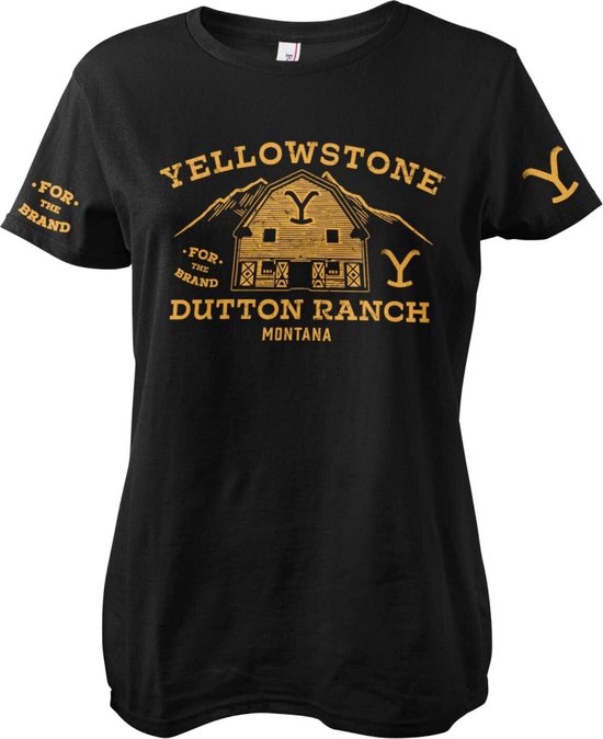 Yellowstone Dames Tshirt -L- Barn Zwart