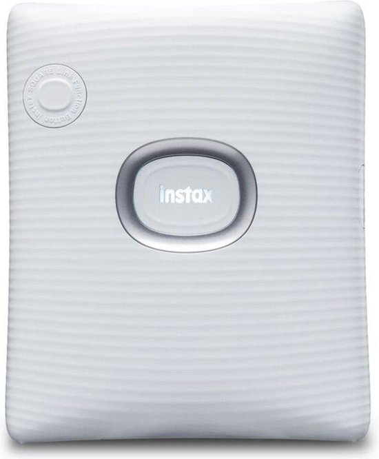 Rieibi Custodia Protettiva In Pelle PU Per Stampante Instax Square Link Con Tracolla Bianca