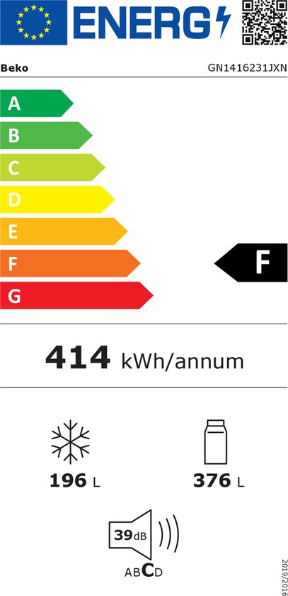 Beko GNE6039XPN frigo américain Autoportante 539 L F Acier inoxydable