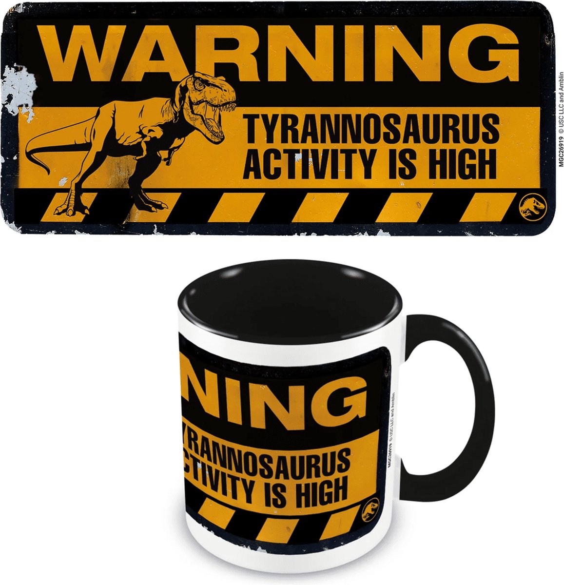 Jurassic World 3 - Warning - Coloured Inner Mug 315ml