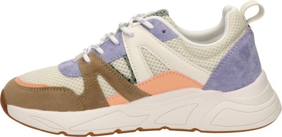 Nelson dames Dad Sneakers - Beige multi - Maat 36 | bol.com