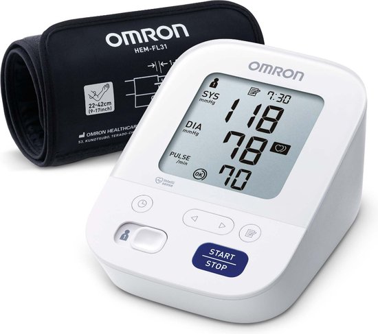Omron M3 Comfort (Intelli) - Bovenarm bloeddrukmeter - Omtrek manchet: 22-42 cm