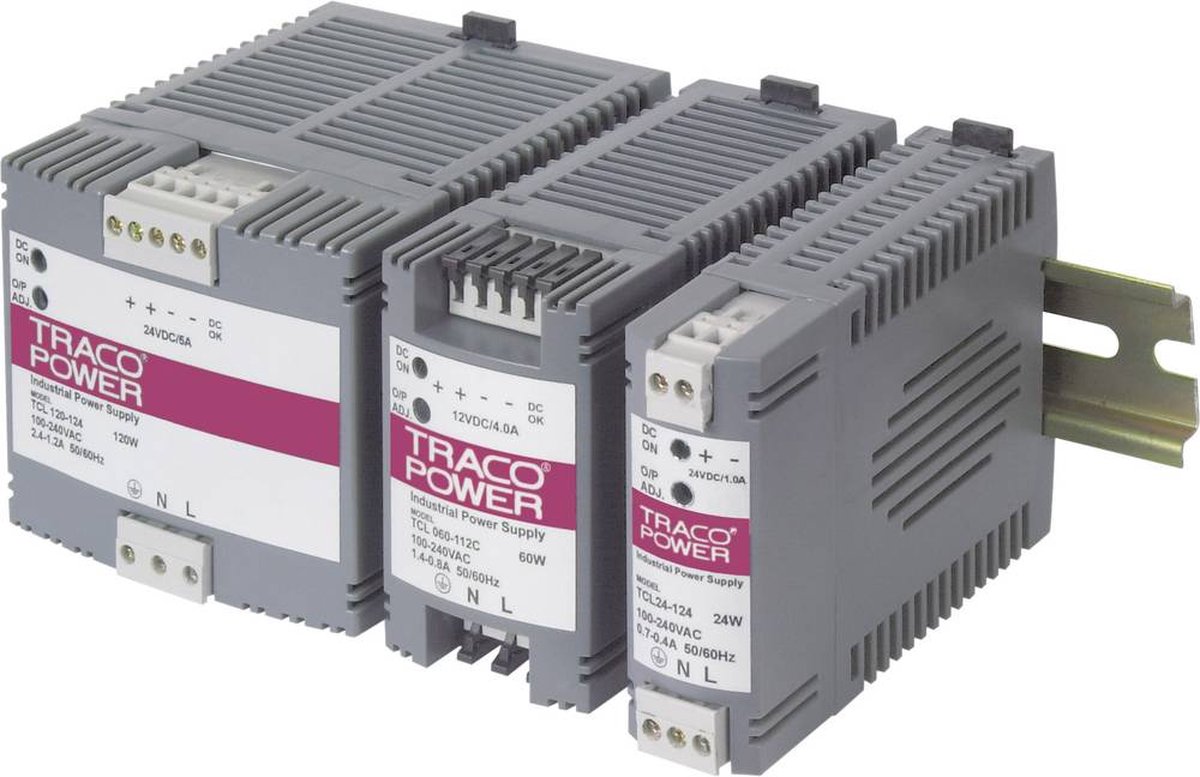 TracoPower TCL 120-124C DIN-rail netvoeding 24 V/DC 5 A 120 W Aantal uitgangen: 1 x Inhoud: 1 stuk(s)