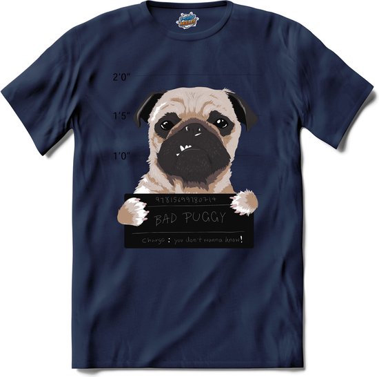 Bad Buggy | Honden - Dogs - Hond - T-Shirt - Unisex - Navy Blue - Maat 4XL