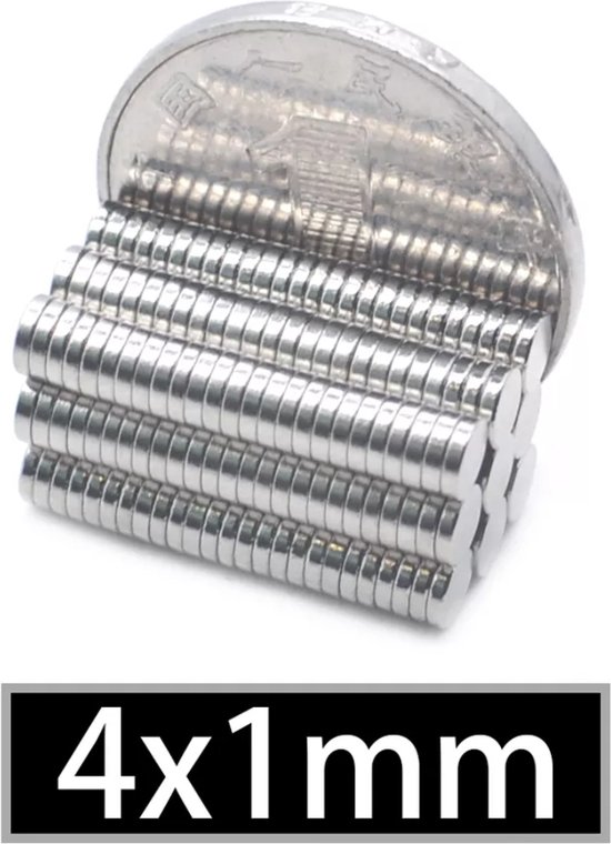 Foto: Magneten 4x1mm 200 stuks