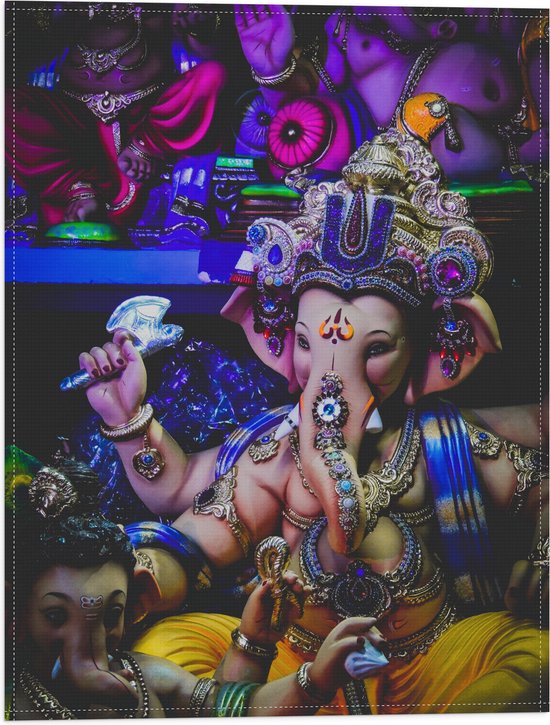 Vlag - Beeld van Ganesha God - 30x40 cm Foto op Polyester Vlag