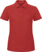 Dames Polo ID.001 Rood merk B&C maat S