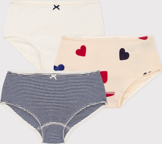 Petit Bateau Slaap Bien Baby Meisje, Marshmallow/Terkuit Rood, 3 Maanden