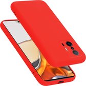 Cadorabo Hoesje geschikt voor Xiaomi 11T / 11T PRO in LIQUID ROOD - Beschermhoes gemaakt van flexibel TPU silicone Case Cover