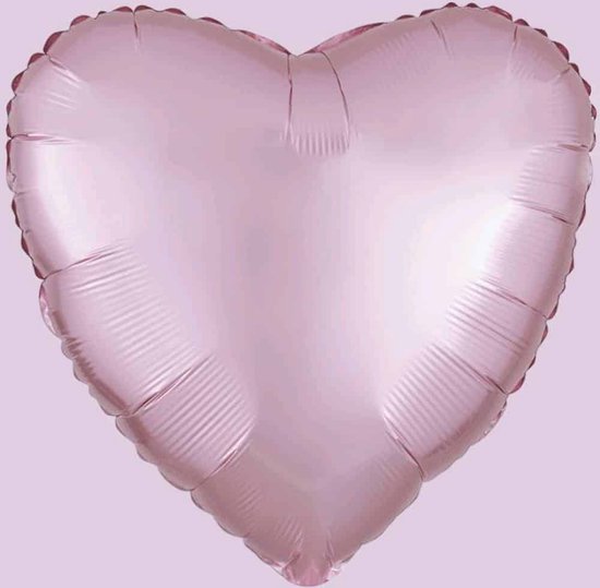 Amscan Folieballon Pastel Heart 40 Cm Roze