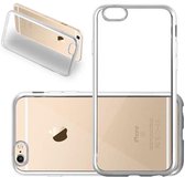Cadorabo Hoesje voor Apple iPhone 6 / 6S in CHROOM ZILVER - Beschermhoes gemaakt van flexibel TPU Case Cover silicone