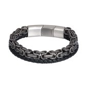iXXXi-Men-Pablo-Zilver Mat-Heren-Armband (sieraad)-19cm