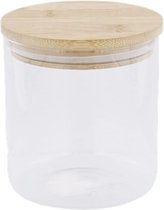 Glazen Vooraadpot - pot met deksel - bamboe - bamboo voorraad glas