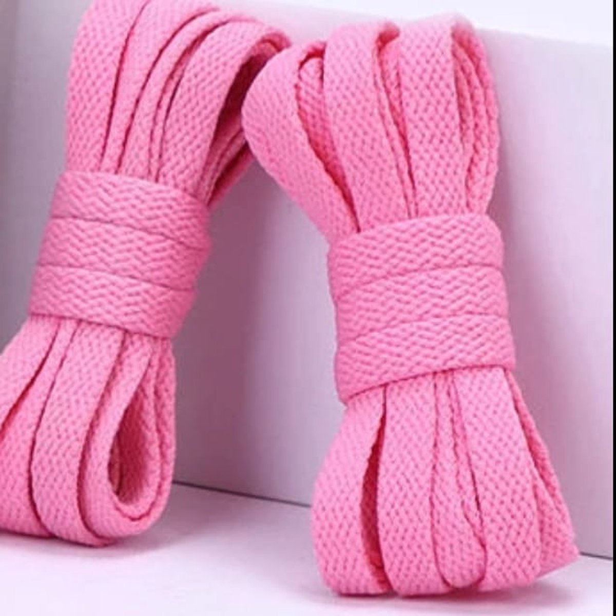SJIZLL® Veters geschikt voor sneakers - pink - roze - 130cm - veter - laces - platte veter