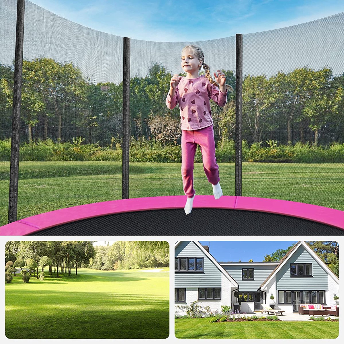 Trampoline EXIT Elegant ø366cm avec filet de sécurité Deluxe