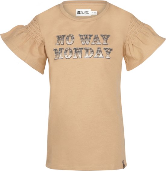 No Way Monday-Girls T-shirts ss- Camel - Maat 110