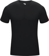 BADGER SPORT - Shirt Met Korte Mouwen - Pro Compression - Diverse Sporten - Volwassenen - Polyester/Elastaan - Heren - Ronde Hals - Ondershirt - Zweet Afvoerend - Zwart - Small
