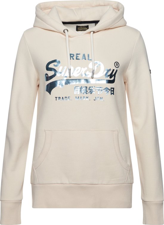 Superdry Vl Embellish Hood Dames Trui - Gebroken Wit - Maat XS