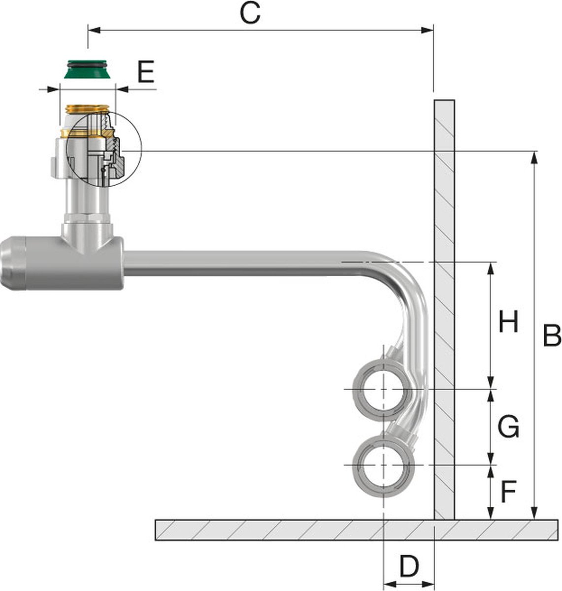 Simplex Sirocon Aansluitset Voor Inbouw Radiatoren Met Ge ntegreerd 