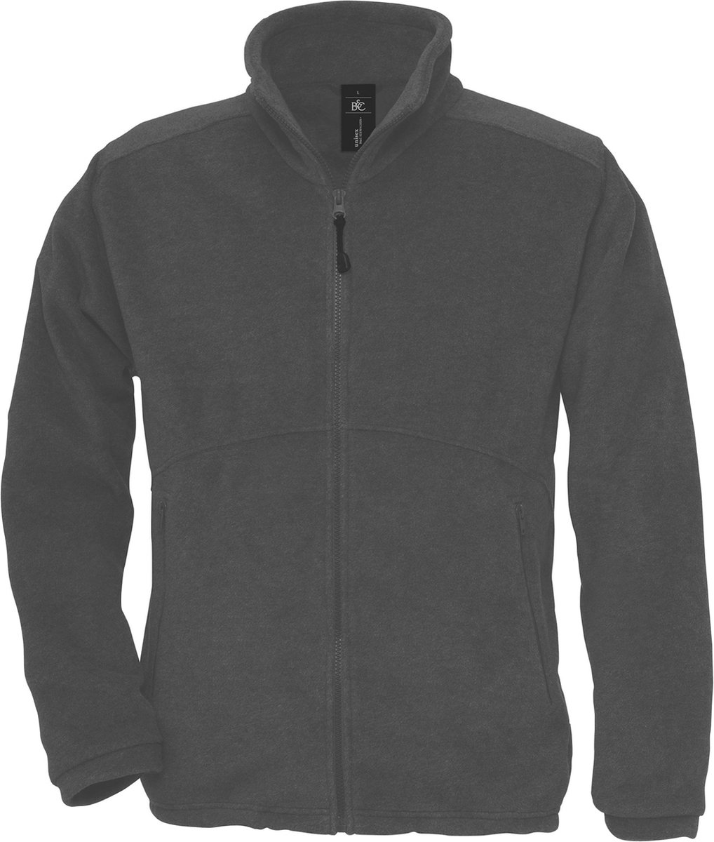 Fleecevest 'Icewalker+ Full Zip' merk B&C maat XXL Charcoal Grijs