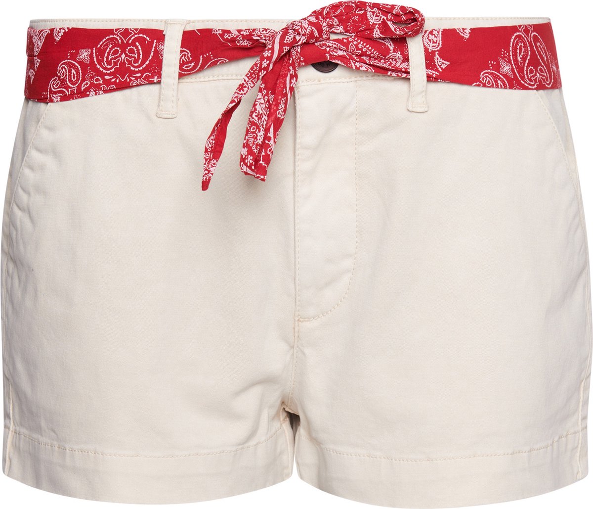 Superdry Vintage Chino Hot Short Dames Broek Crème Creme
