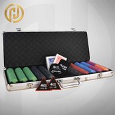 Hades MTT Deluxe Pokerset 500 Poker Chips Compleet - pokerkoffer - pokersets - pokerfiches - pokerchips - poker kaarten - pokerkaarten - dealerbutton - all in button - cut card