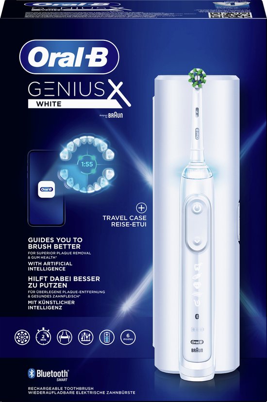 Oral-B Genius X 80354130 brosse à dents électrique Adulte Brosse à dents  oscillante Blanc | bol.com