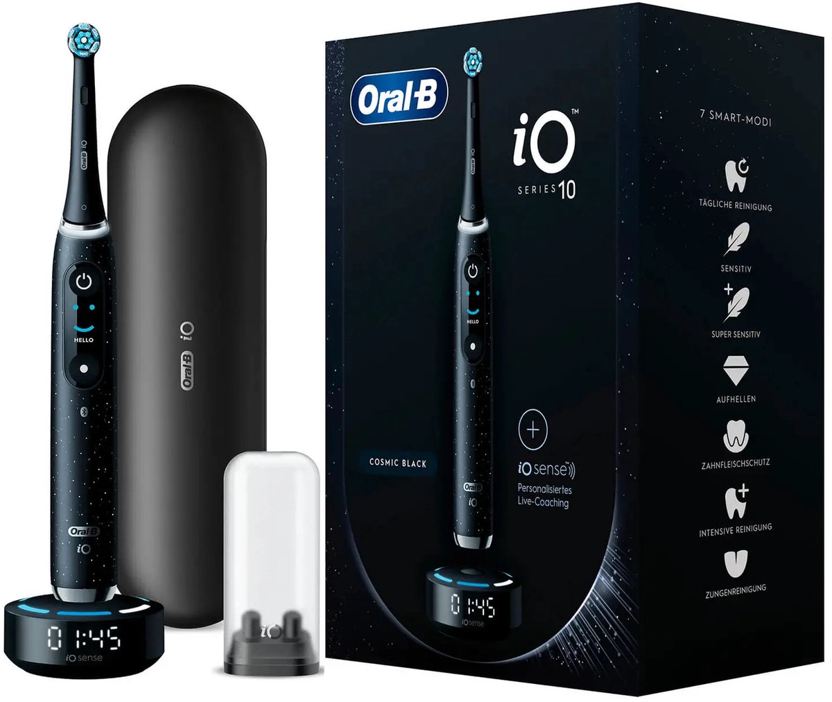 Oral-B iO Series 10 Volwassene Roterende-oscillerende tandenborstel Zwart