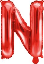 Folieballon letter N - 35cm rood