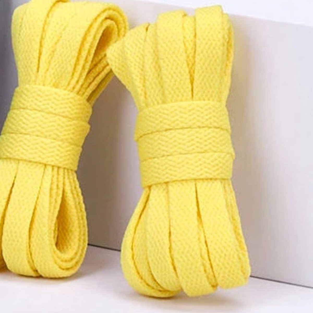 SJIZLL® Veters voor sneakers - geel - yellow - 130cm - veter - laces - platte veter