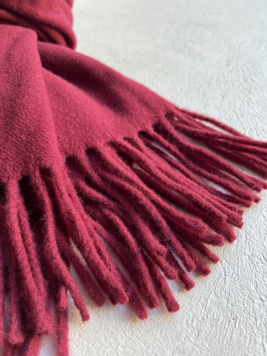 Comunque... - Echarpe - Laine - Allongée - rouge